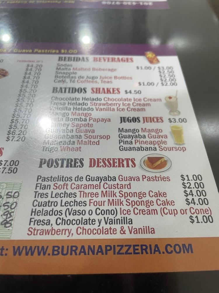 Burana Pizzeria Cubana Menu image 2
